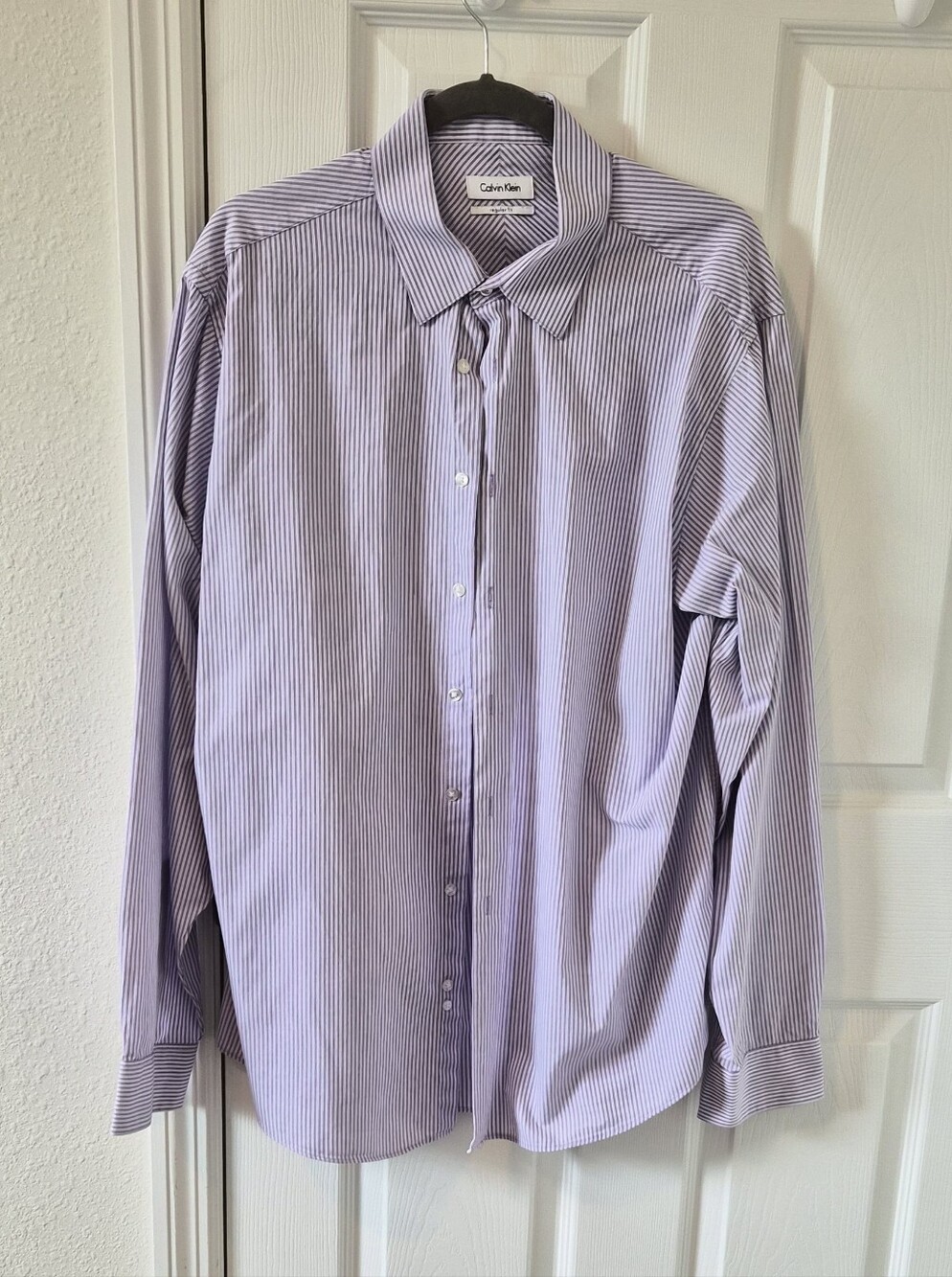 Men's Lavender Stripe Button-Down Shirt